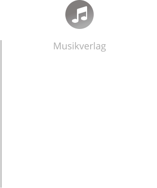 Musikverlag -Zu unserer Plattenfirma gehört auch ein passender Verlag für eure Musiktitel und Bilder Im Verlagswesen kümmern wir uns um die optimale Auswertung von Werken unserer Künstler und Begleiten diese vom Zeitpunkt der Entstehung, über die Anmeldung Administrativ bis hin zur Vermarktung.