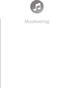 Musikverlag -Zu unserer Plattenfirma gehört auch ein passender Verlag für eure Musiktitel und Bilder Im Verlagswesen kümmern wir uns um die optimale Auswertung von Werken unserer Künstler und Begleiten diese vom Zeitpunkt der Entstehung, über die Anmeldung Administrativ bis hin zur Vermarktung.